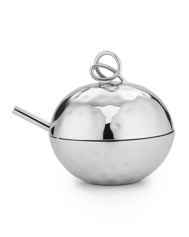 Opus Sugar Bowl with Double Loop Lid & Spoon