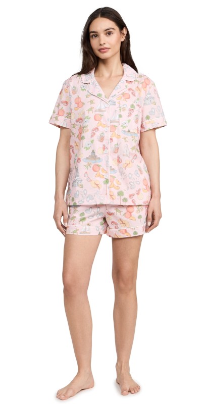 BedHead PJs Cotton Poplin Short Sleeve Short PJ Set Charming Charleston