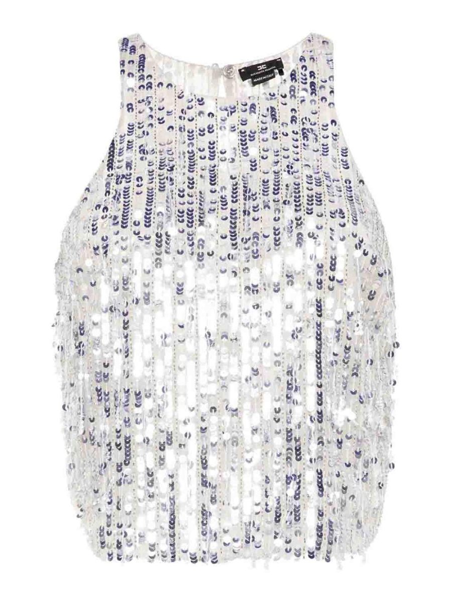Elisabetta Franchi Top - Argent