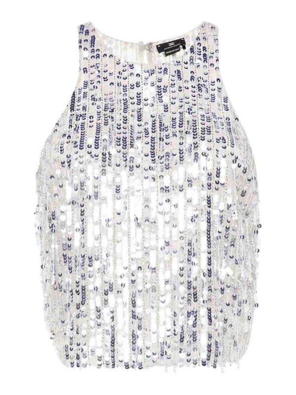 Elisabetta Franchi Top - Argent