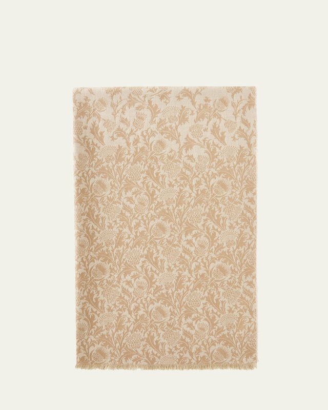Printed Cashmere-Silk Scarf