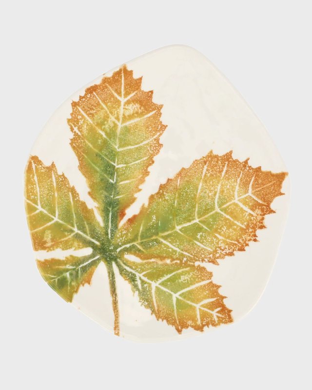 Autunno Chestnut Leaf Salad Plate