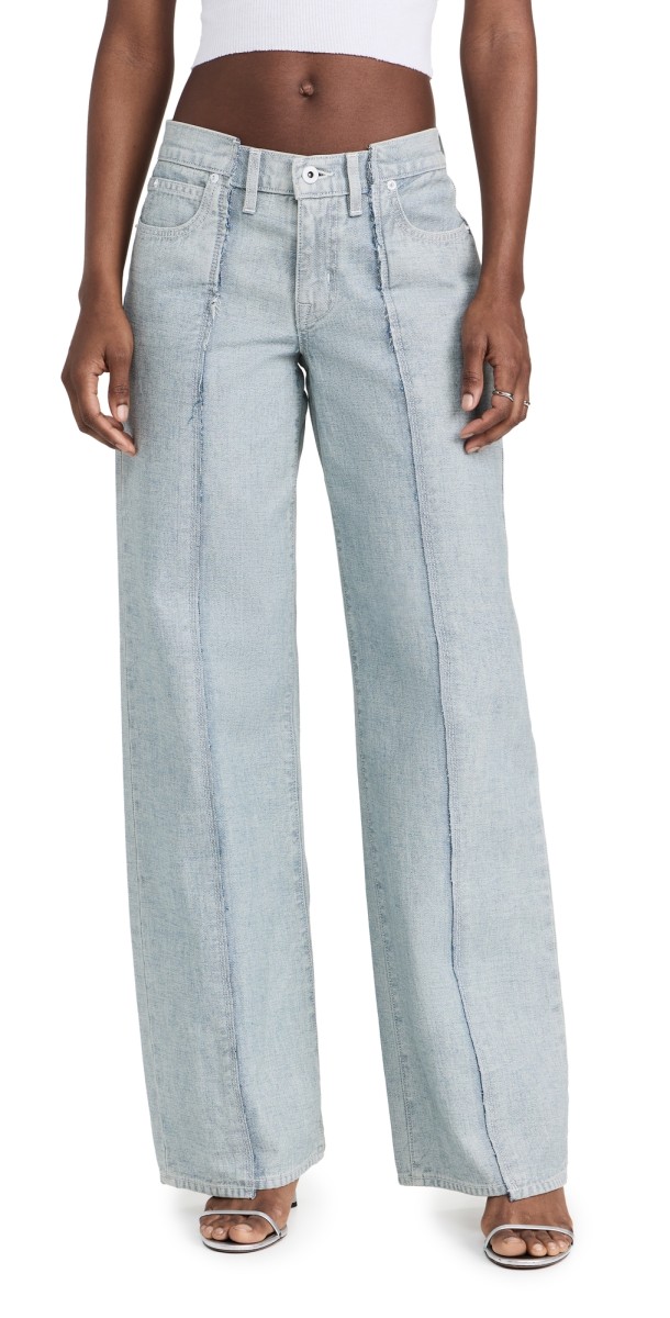 SLVRLAKE Re-Work Mica Paneled Reverse Jeans Ice Reverse