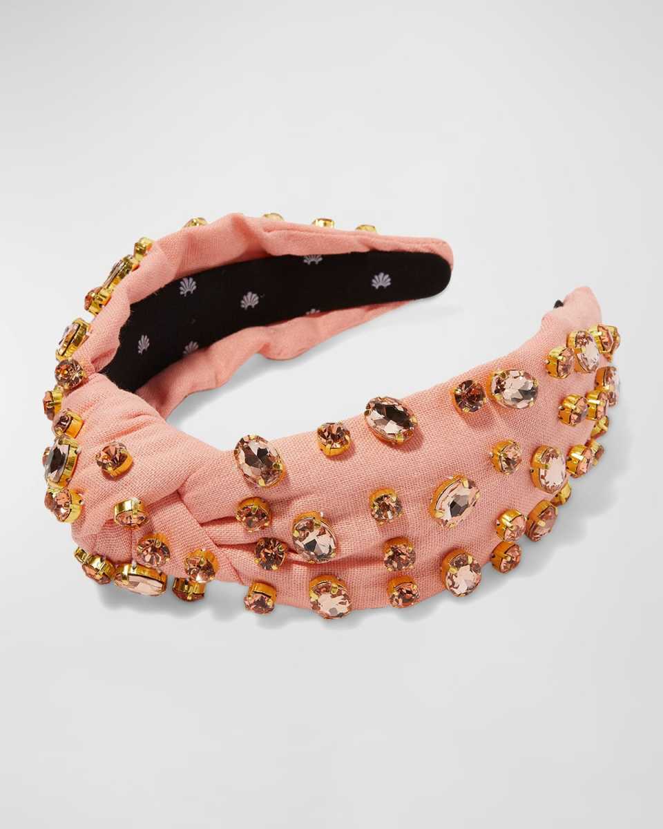 Knotted Oval Crystal Headband