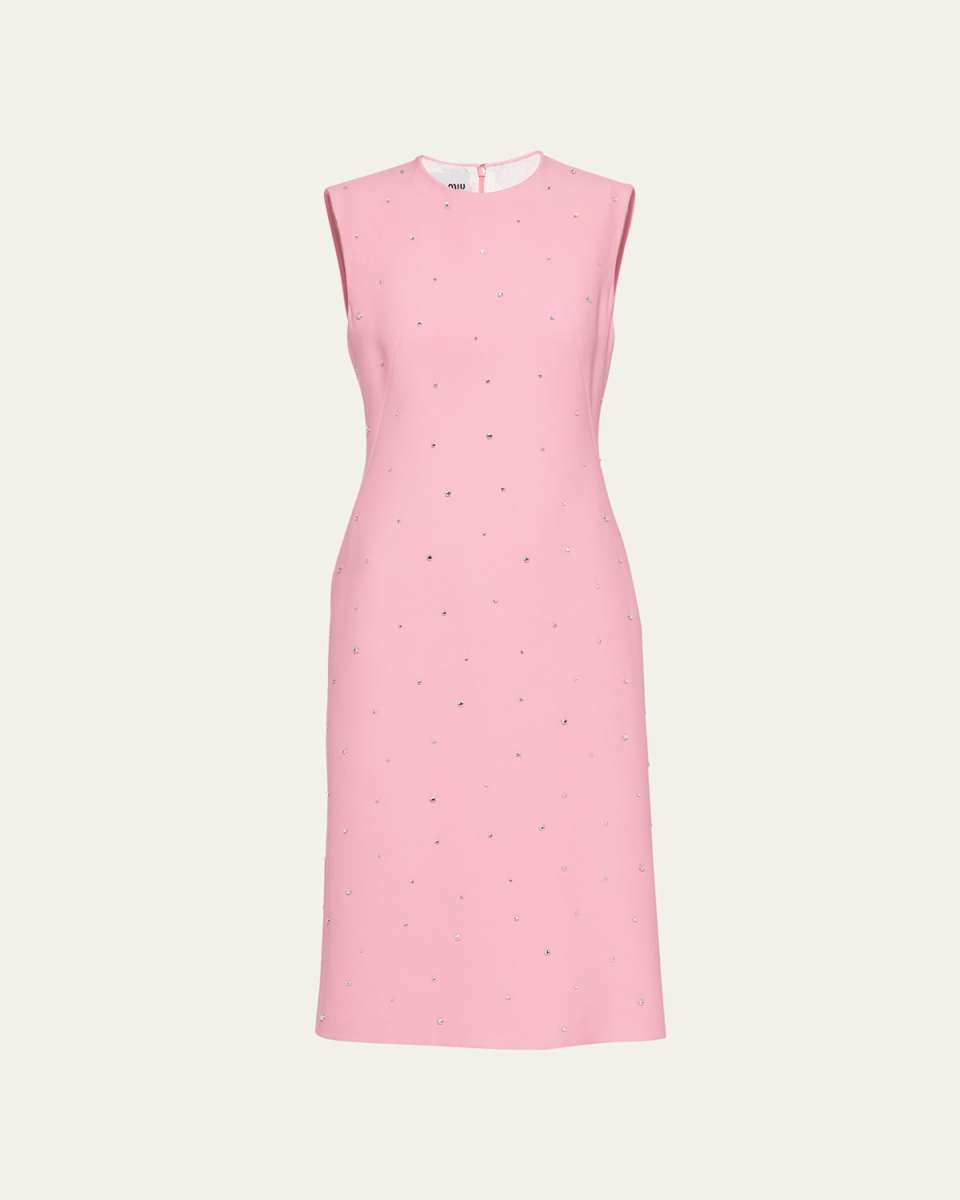 Embellished Cady Midi Dress
