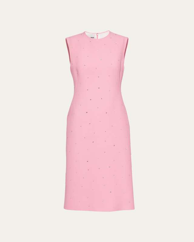 Embellished Cady Midi Dress