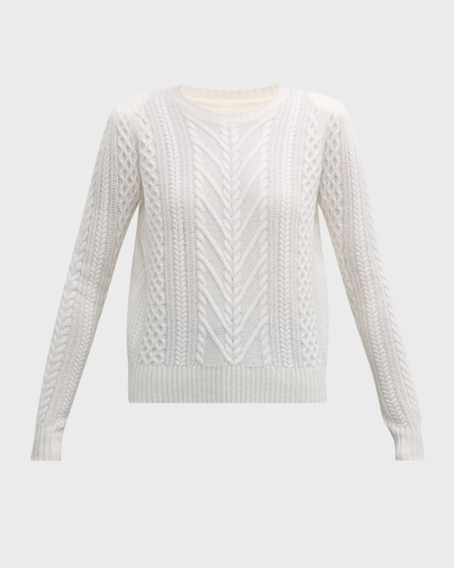 Cashmere Cable Crew Neck Sweat