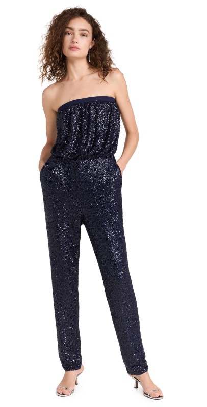 Susana Monaco Sequin Tube Jumpsuit Thunder