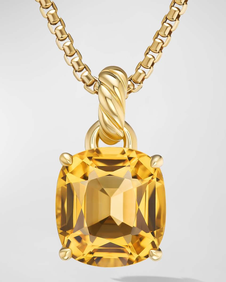 Marbella Enhancer with Gemstones in 18K Gold, 12x11mm