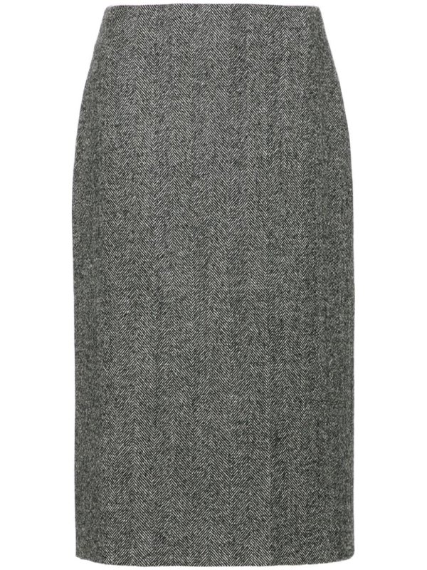 herringbone pencil skirt