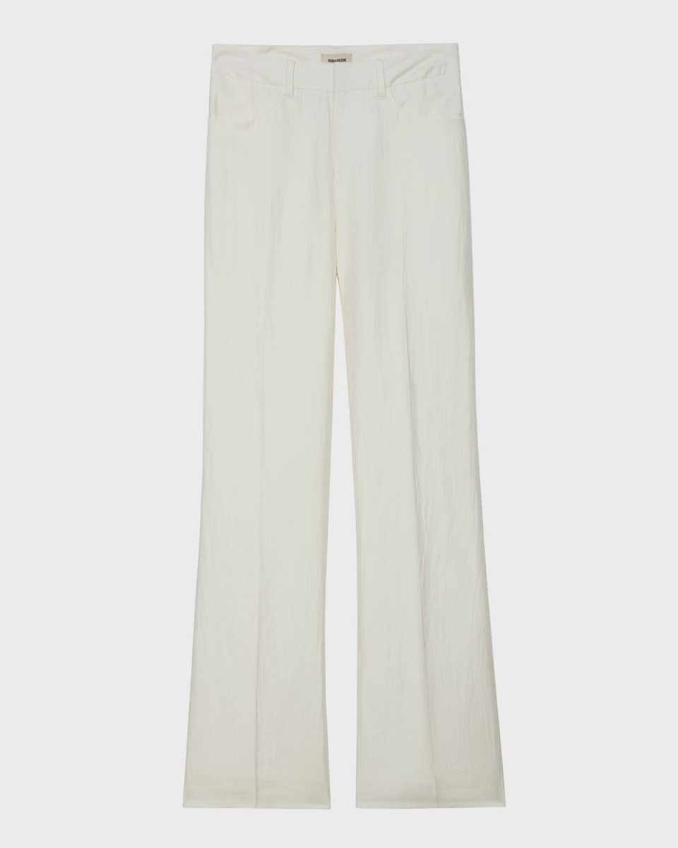Pistol Tailored Linen-Blend Pants