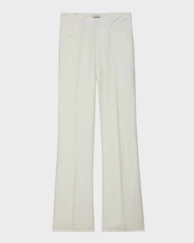 Pistol Tailored Linen-Blend Pants
