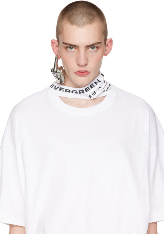 Y/Project Silver Fuck U Single Earring
