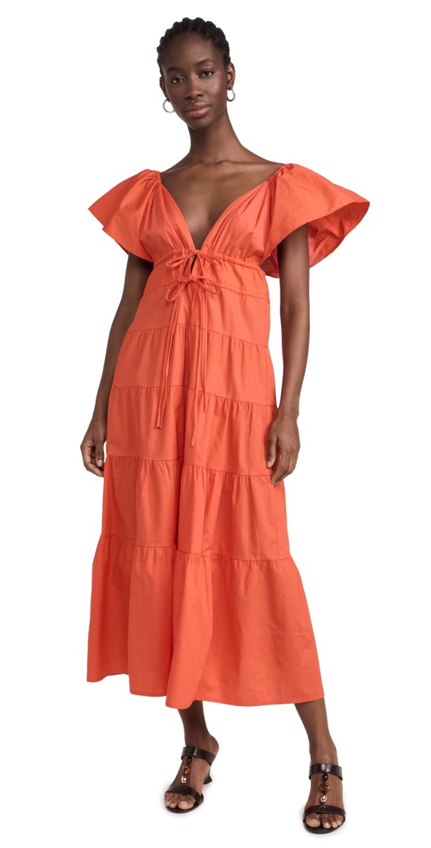 o. p.t Fallen Dress Red Orange
