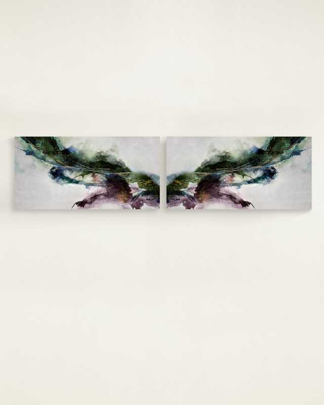 "Movement in Color" Gallery-Wrapped Giclees on Canvas by Mari Urasawa, 60" x 30" - Set of 2