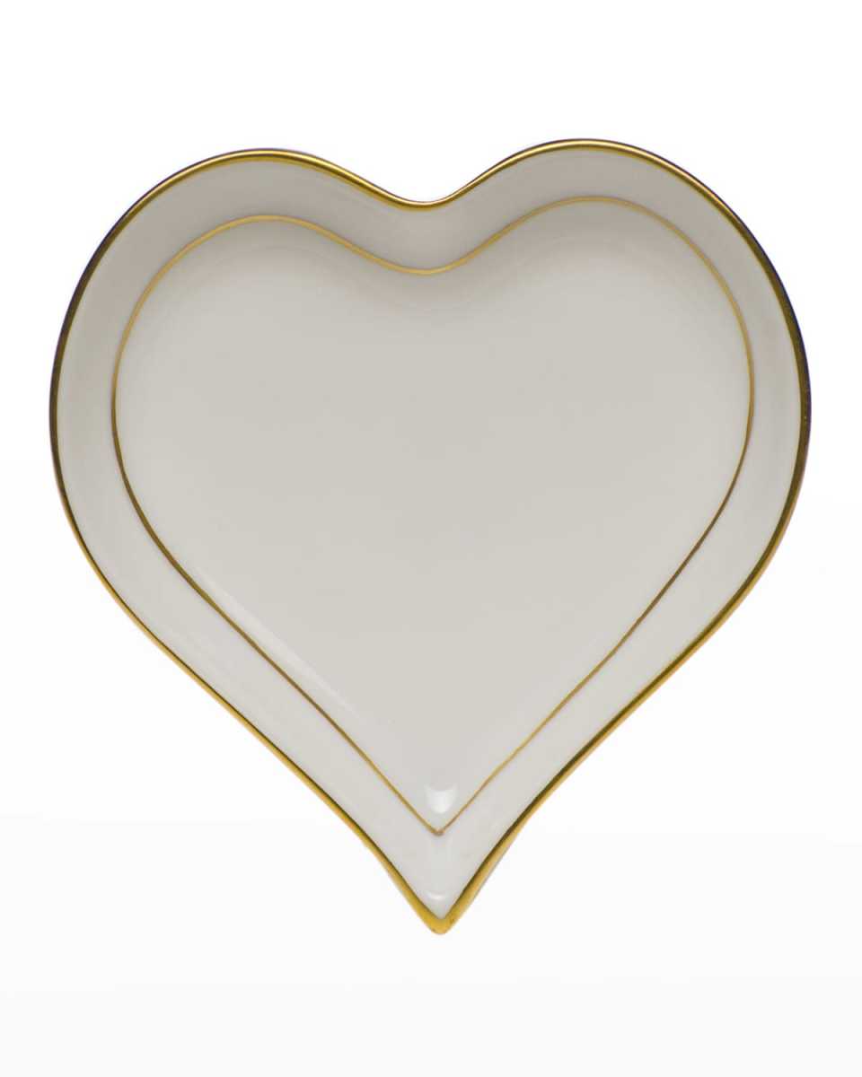 Golden Edge Small Heart Tray