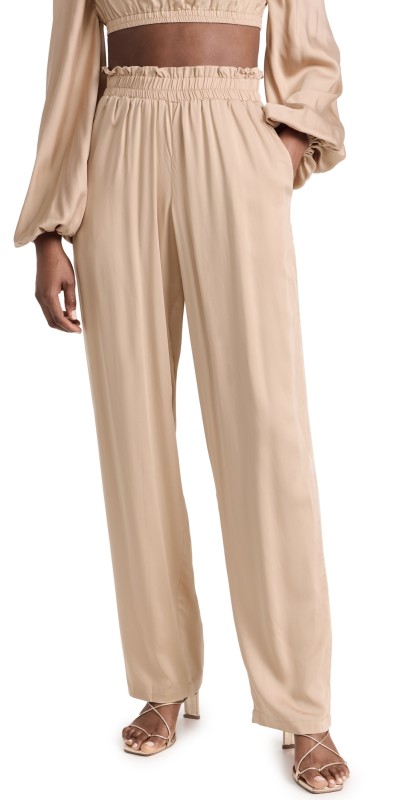 DIARRABLU Leer Pants Solid Cream