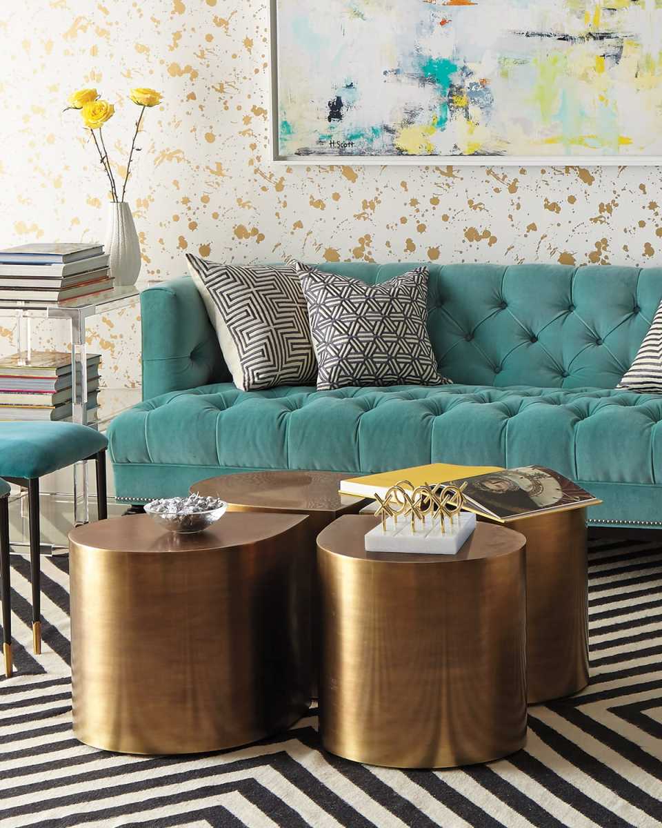 Brass Teardrop Table