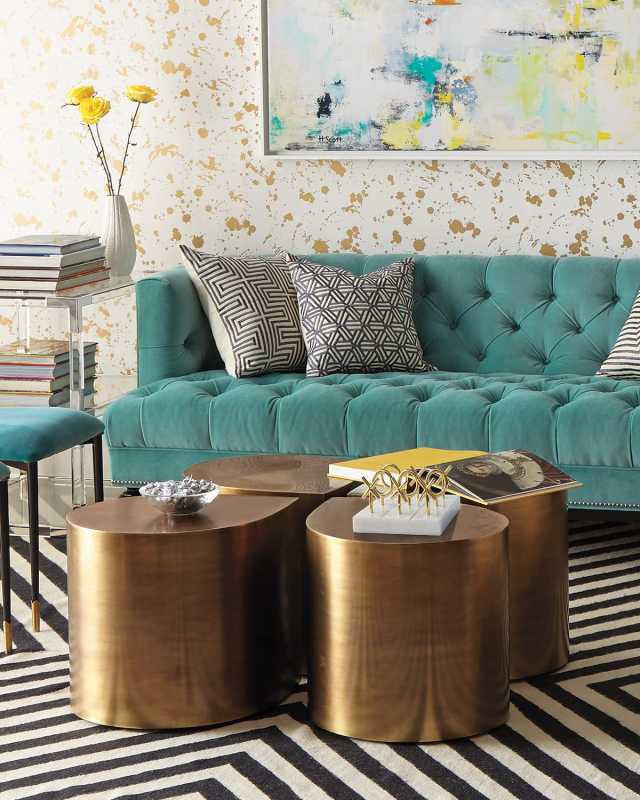 Brass Teardrop Table