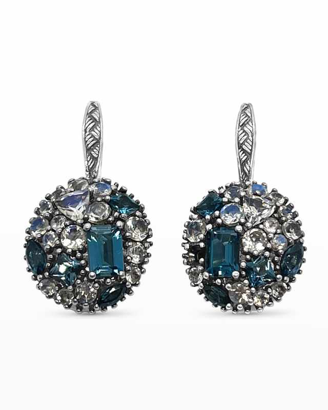 London Blue Topaz Quartz Drop Earrings