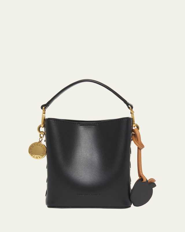 Whipstitched Vegan Leather Bucket Bag