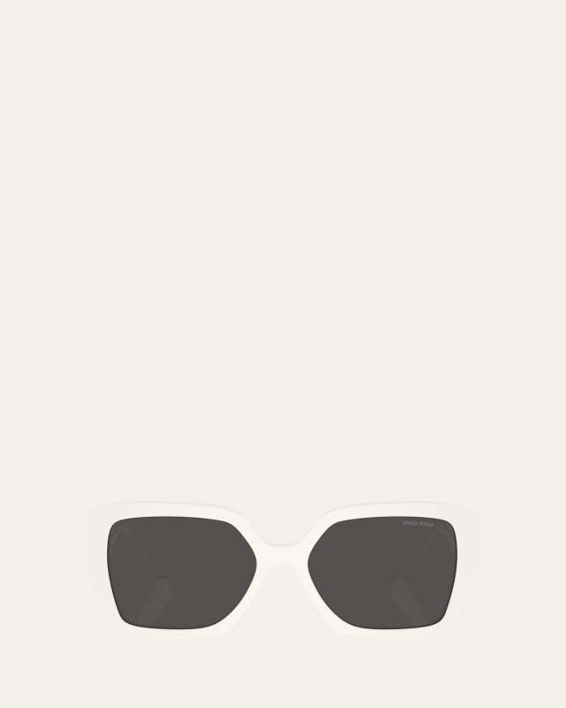 Logo Acetate Square Sunglasses