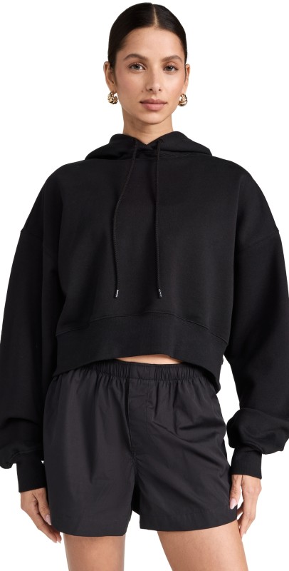 WARDROBE. NYC Oversize Hooded Top Black