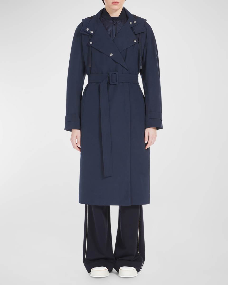 Carter Belted Raincoat with Hood