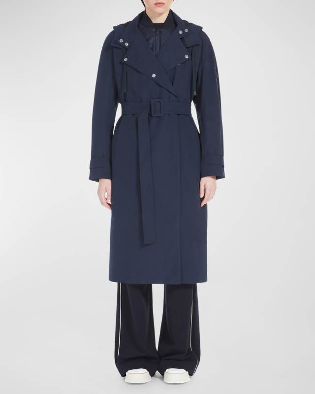 Carter Belted Raincoat with Hood