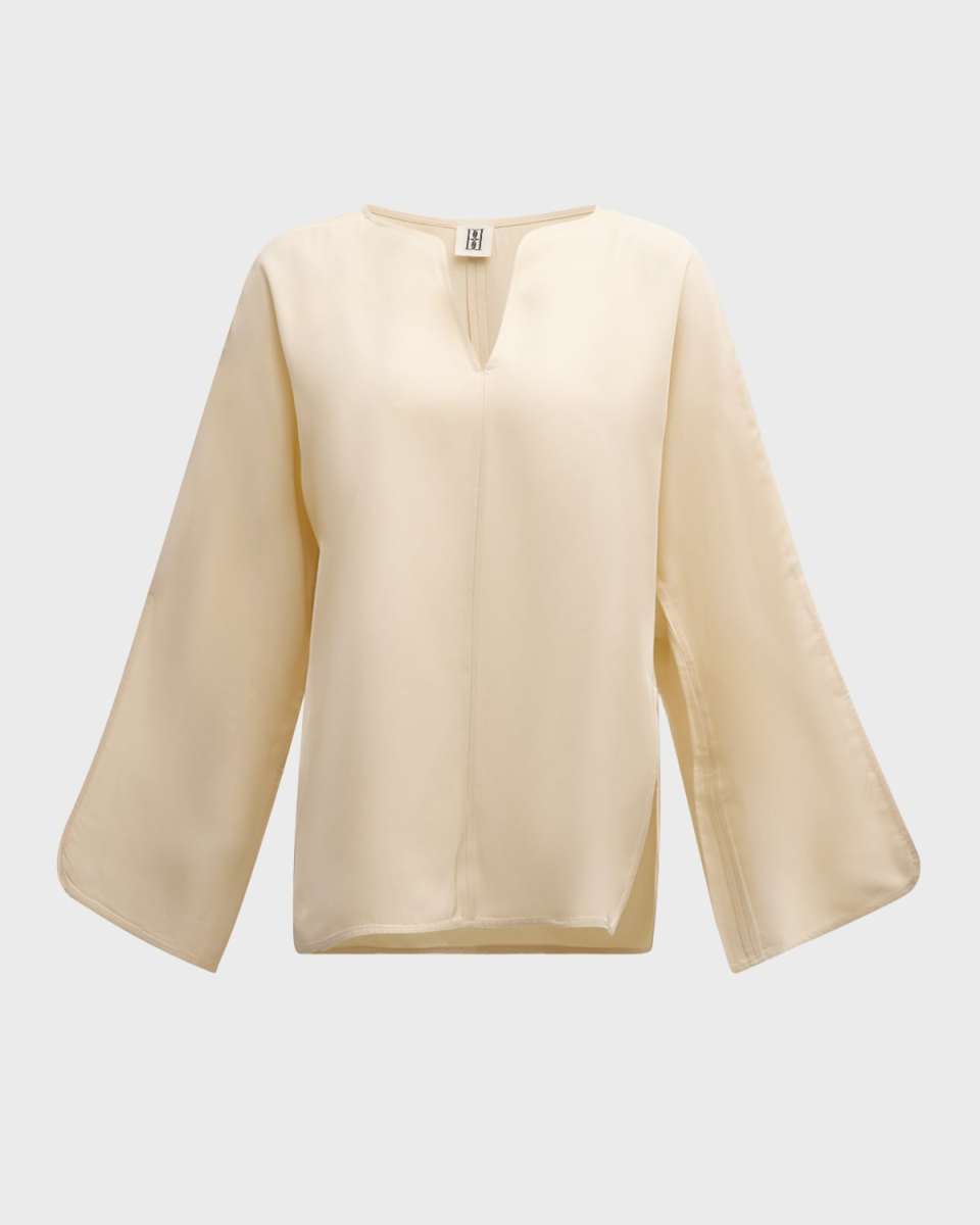 Calias Split-Sleeve Tunic Blouse