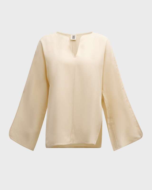 Calias Split-Sleeve Tunic Blouse