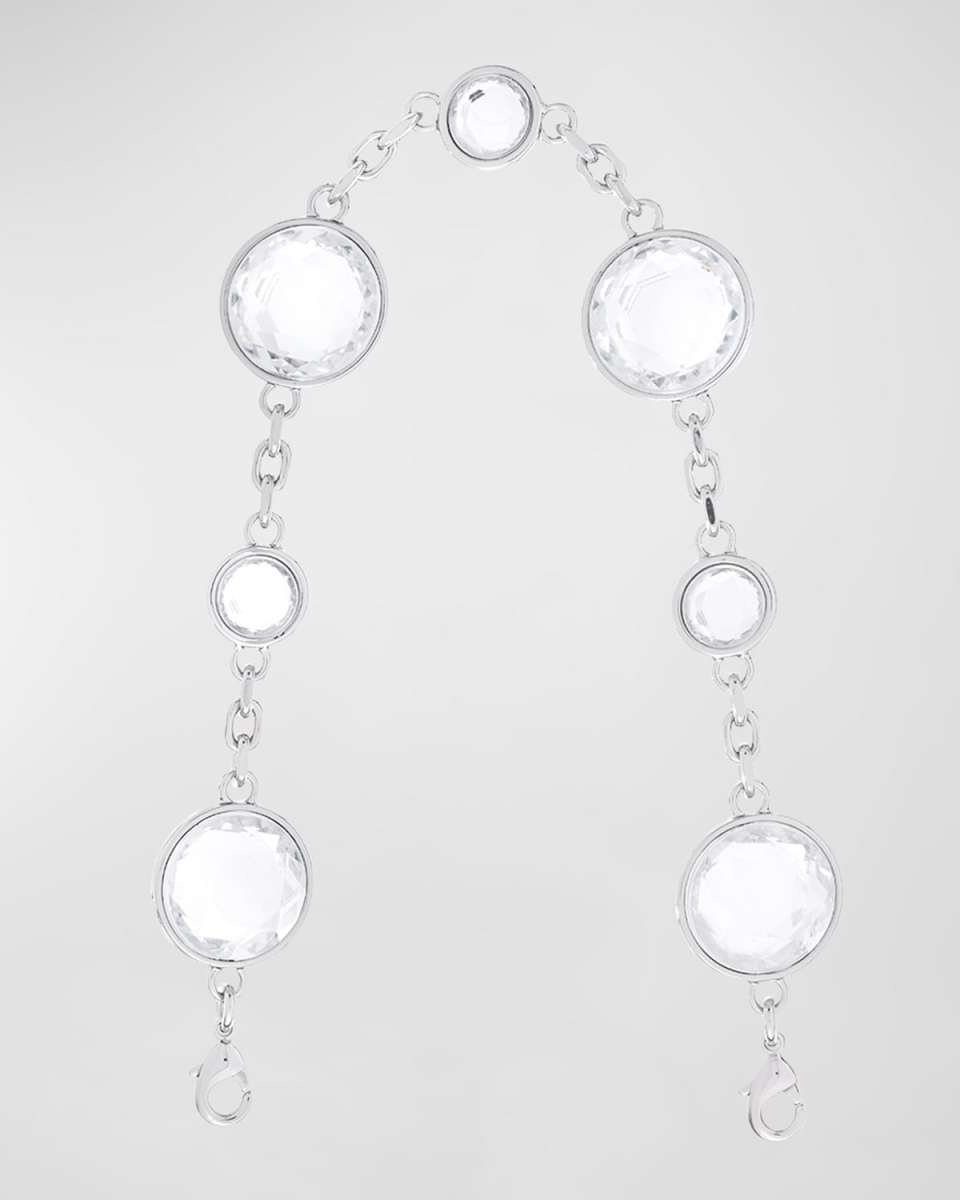 Round Crystal Gemma Chain Shoulder Strap