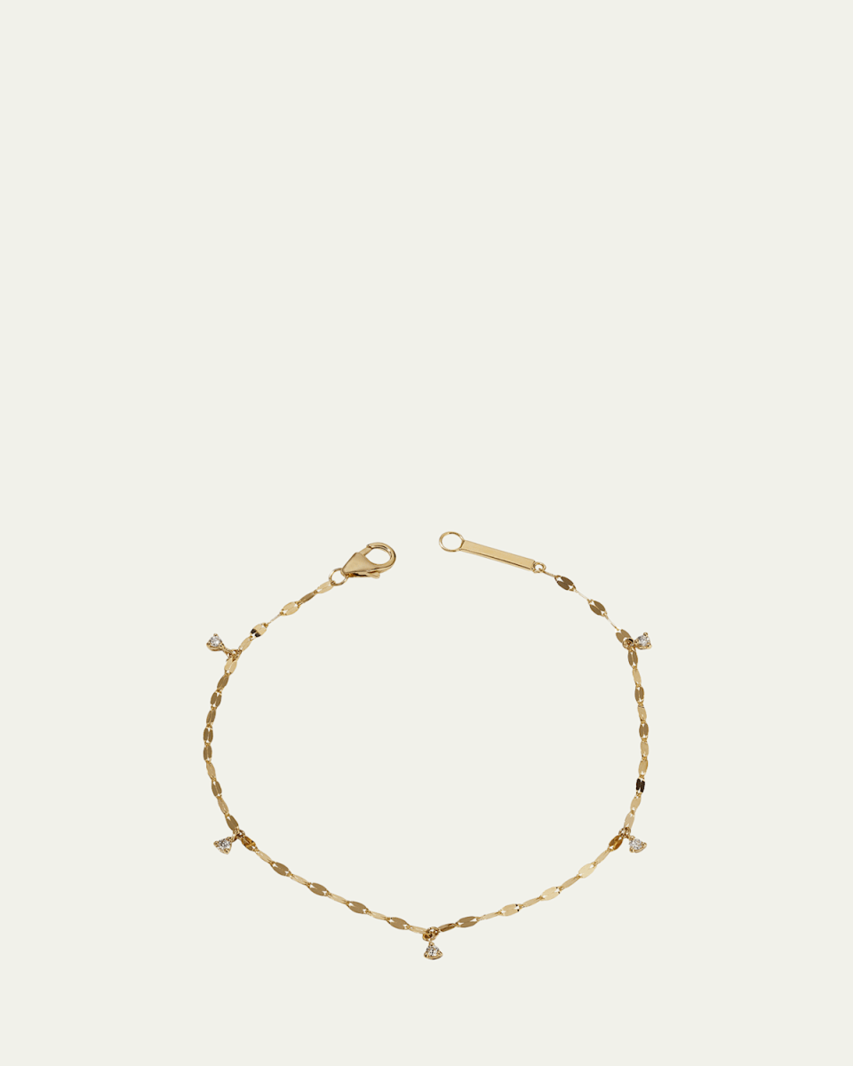 14k Diamond Solo Rain Bracelet