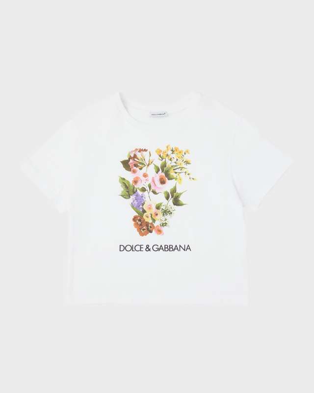 Girl's Flower Power Short-Sleeve Cotton T-Shirt, Size 8-14