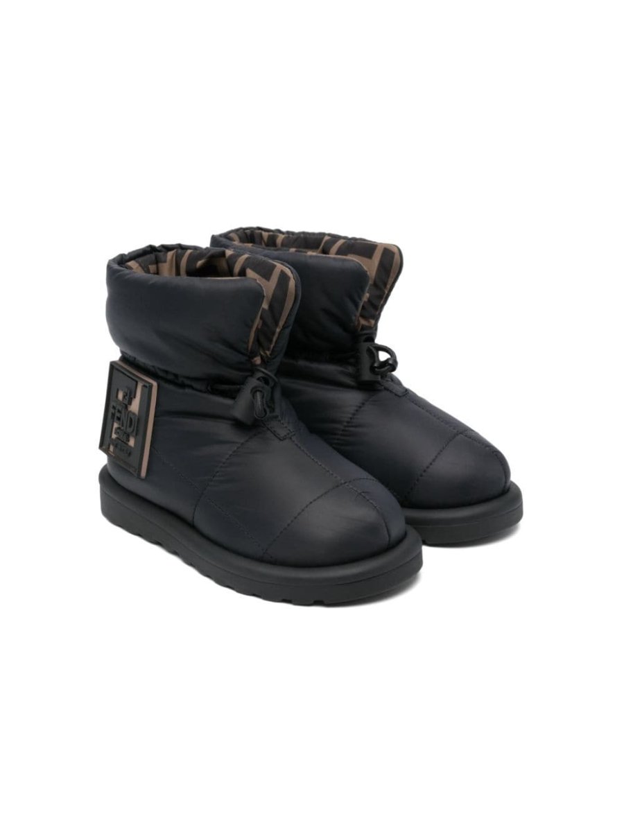 rubberised-logo snow boots
