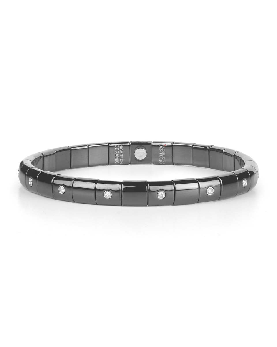 PURA Ceramic Stretch Bracelet with Diamonds