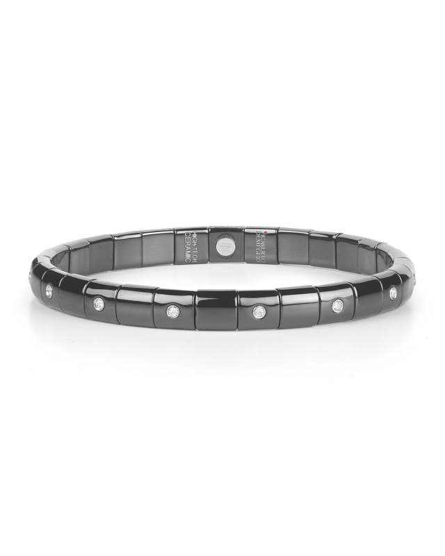 PURA Ceramic Stretch Bracelet with Diamonds