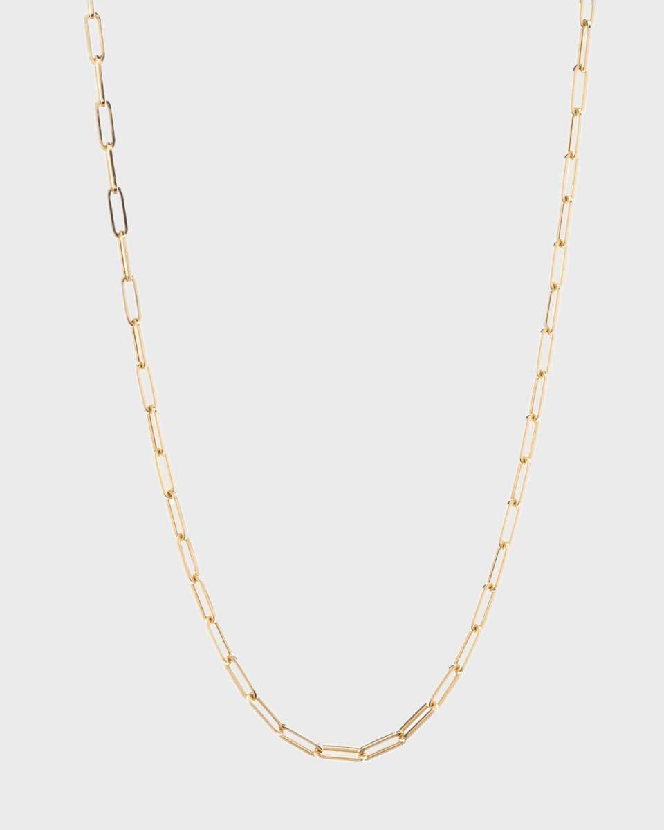 La Seta 14k Rose Gold XS Link Necklace, 16"L