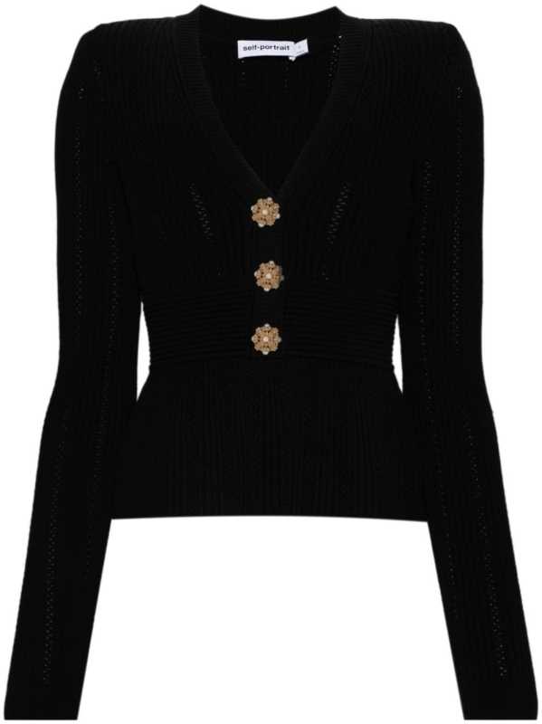 pointelle-knit sweater