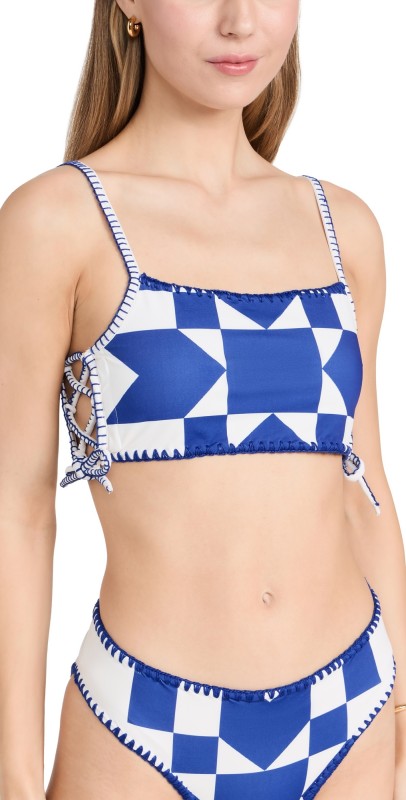 Sea Tanya Print Bikini Top with Ties Multi