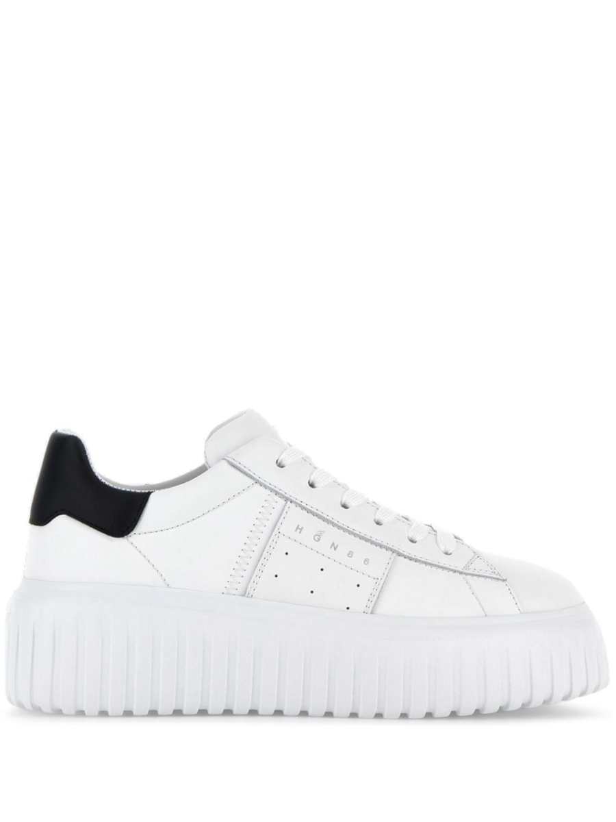 H-Stripes lace-up leather sneakers