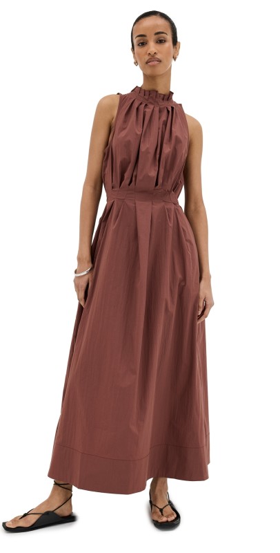 Lee Mathews Mina Maxi Dress Plum