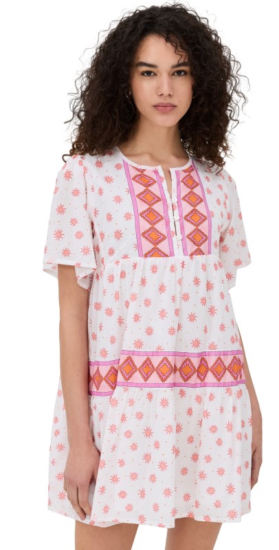 Marea Tiki Dress Pink Starburst