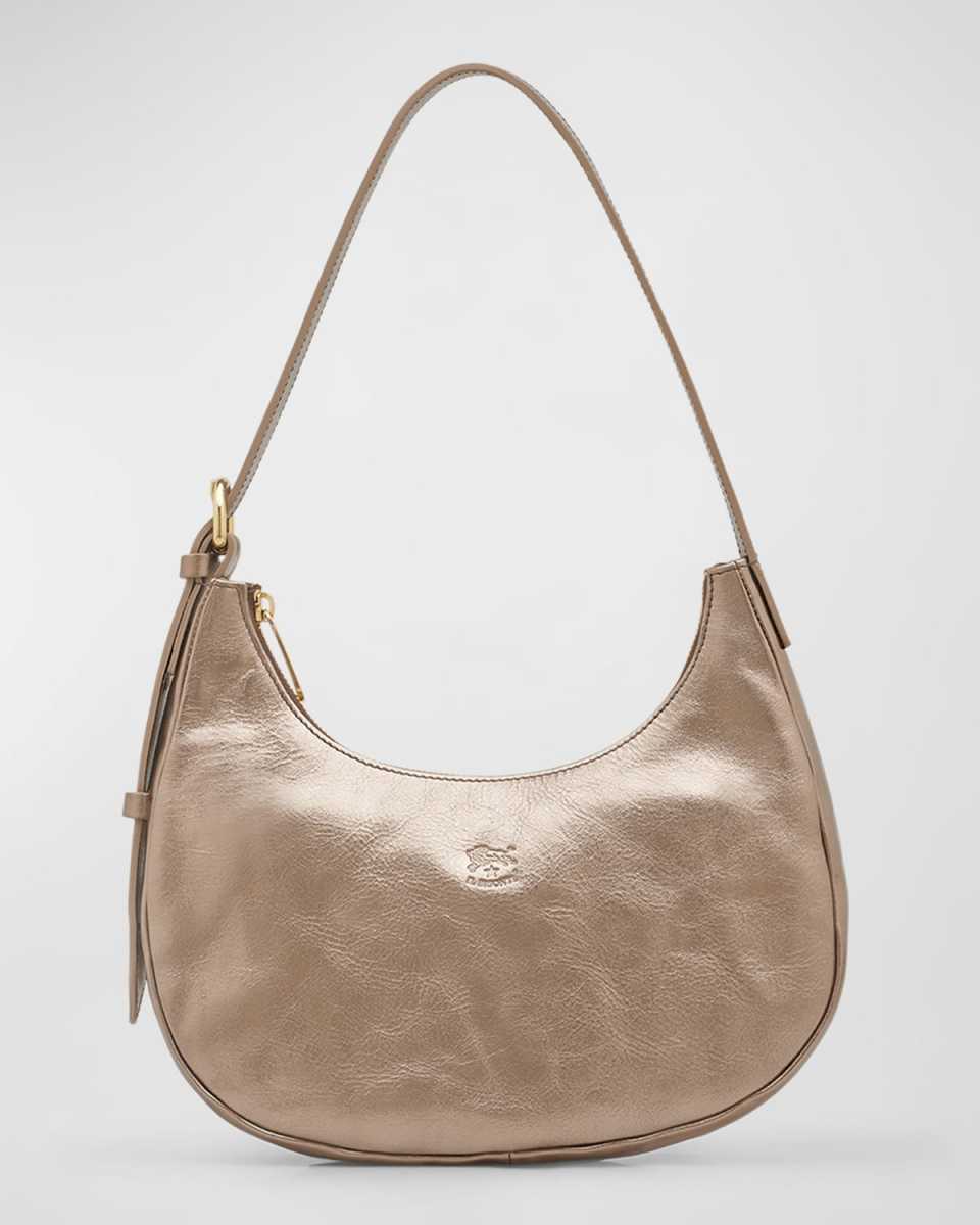 Belcanto Metallic Leather Shoulder Bag
