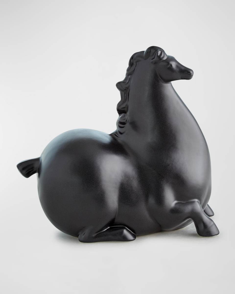 Libertino Horse Sculpture - Matte Black