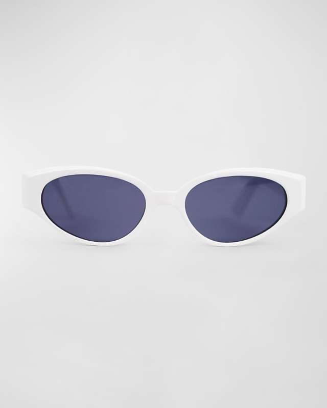 Gabriel White Acetate Cat-Eye Sunglasses