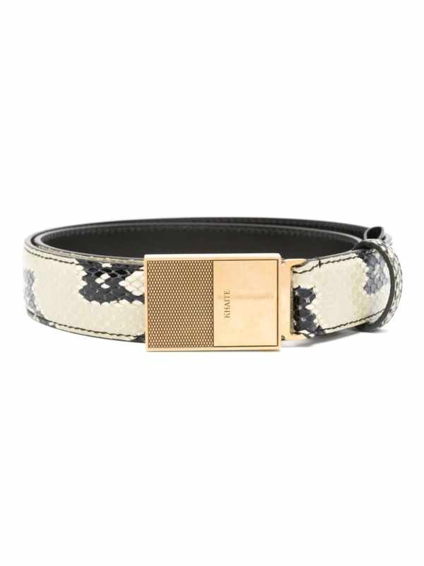snakeskin-effect belt