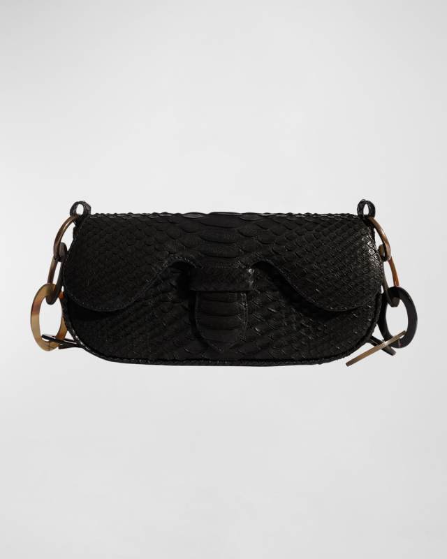 Alicia Mini Python Shoulder Bag