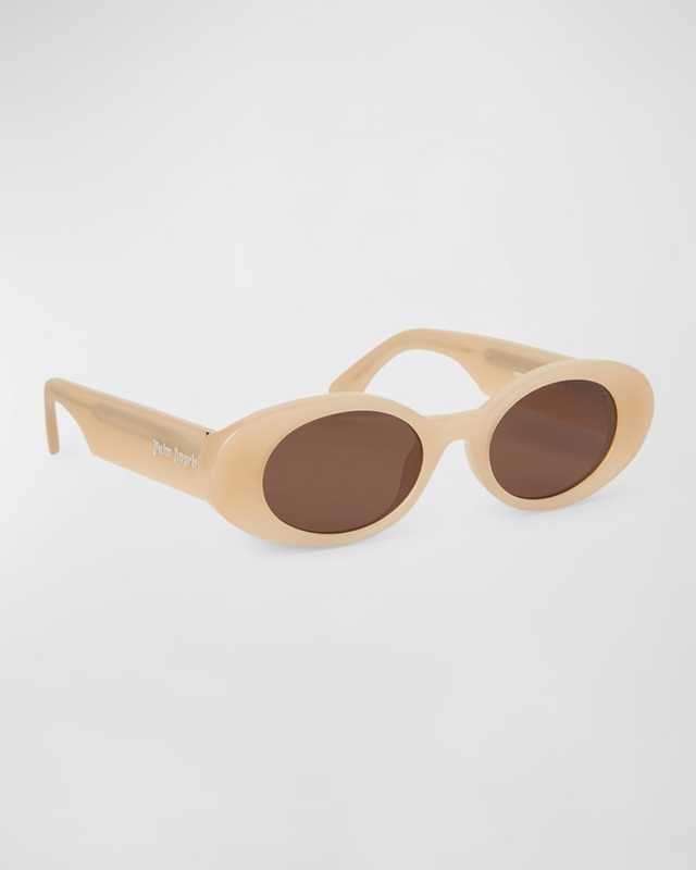 Gilroy Sand Acetate Oval Sunglasses
