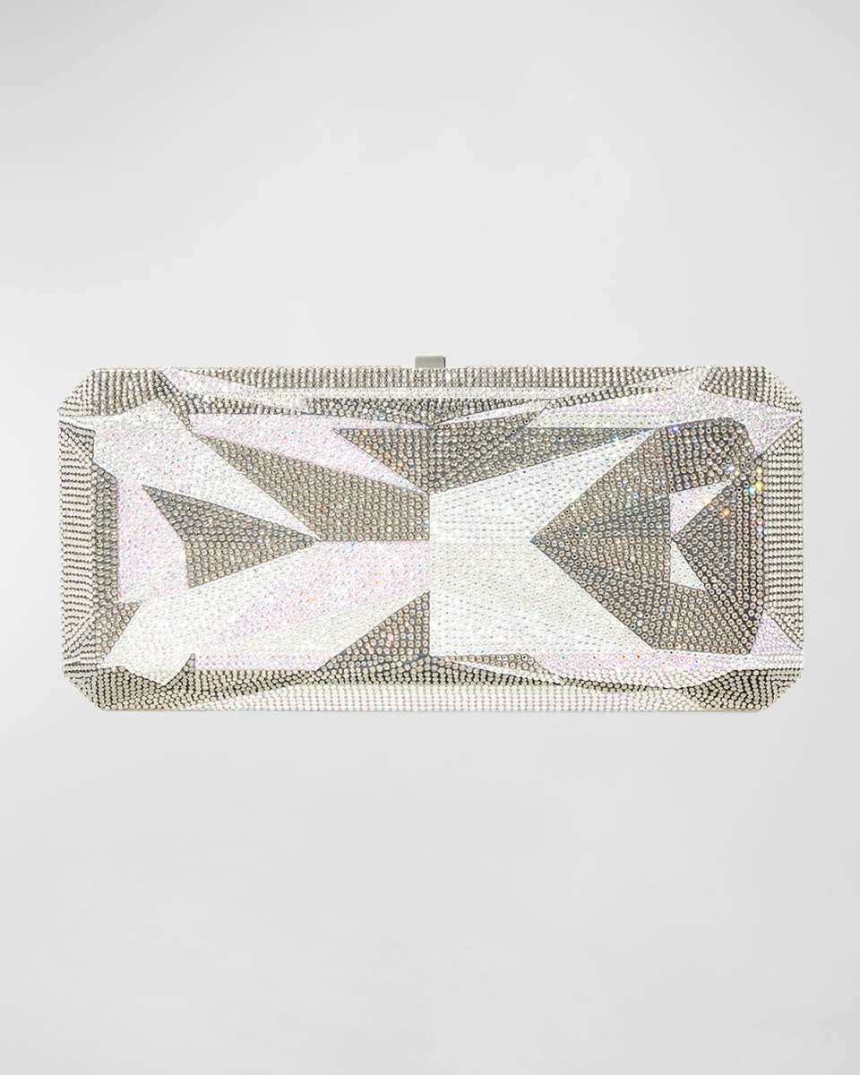 Rectangle Radiant Crystal Slim Clutch Bag